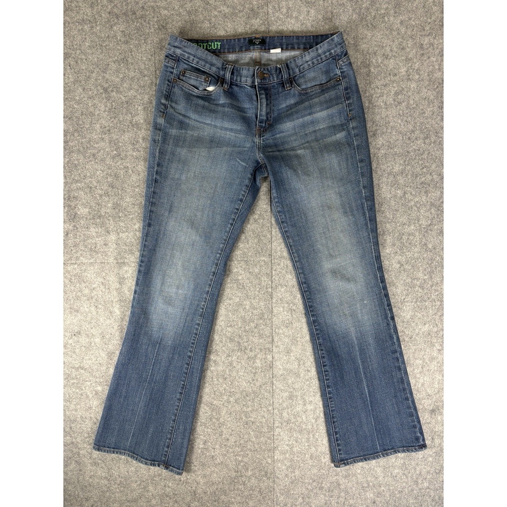 J. CREW Women's Size 31R Waist Mid Rise Bootcut Medium Rinse Stretch